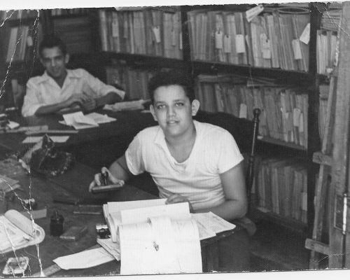 My father getting his start at POS Taxes